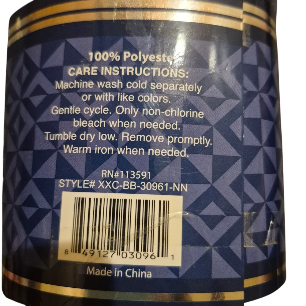 Men's Micro Fleece Pants Essential Loungewear Medium  Blue Plaid Drawstring New - Picture 7 of 9